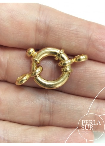 Sailor's clasp 16mm goldplated silver
