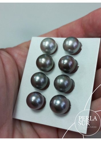 Pair 9´5-10mm A Round Tahiti Pearls