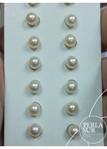 Pareja perla esférica 1/2T 5'5-6mm blanca
