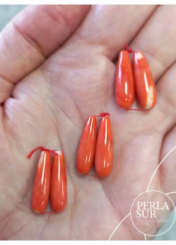 Perillas 20mm PASADAS coral japonés