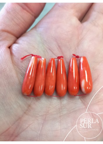 Perillas 20mm PASADAS coral japonés
