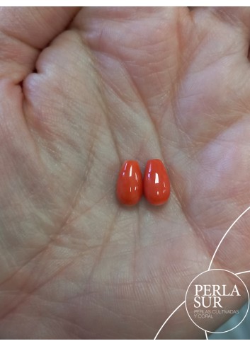 Par Perillas 6x10mm 1/2T coral Japonés
