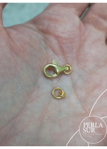 Clasp 13mm goldplated silver