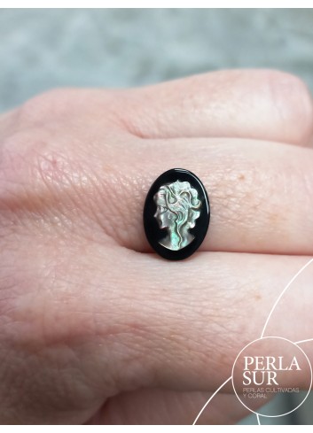 Sara 10x14mm Camafeo Nácar Tahití + Ónix