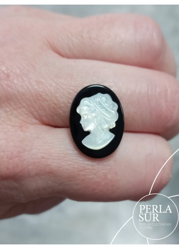 Atenea 15x20mm Camafeo Nácar Australiana + Ónix