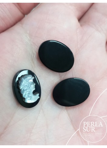 Par 12x16mm Victoria Camafeo Nácar Australiana + Ónix