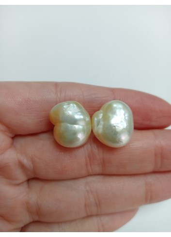 Perla Aus.14-15mm Barroca Colgante Dorada