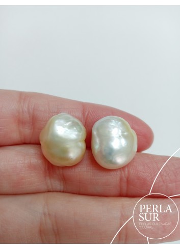 Perla Aus.14-15mm Barroca Colgante Dorada