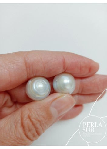 Pareja perla australiana barroca 14mm cinturilla sin taladro