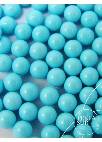 Bola 8mm Entera Turquesa Reconstituída