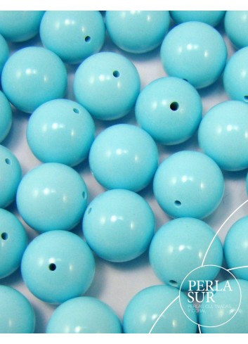 Bola Pasada 15mm Turquesa Reconstituída