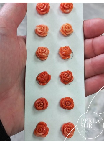Par Rosa 11 a 12mm 1/2T. Coral Japonés
