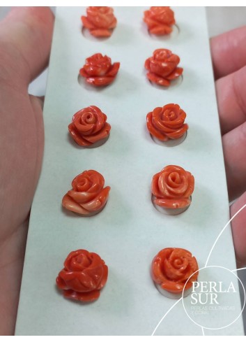 Par Rosa 11 a 12mm 1/2T. Coral Japonés