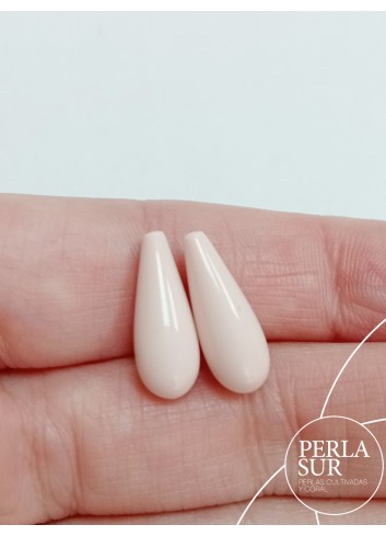 Perilla 7x18mm 1/2t coral sintético (piel de ángel)