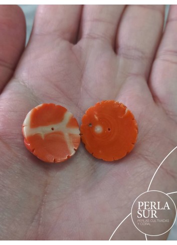 Par Rosa 20mm Plana Coral Japonés