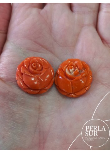 Par Rosa 20mm Plana Coral Japonés