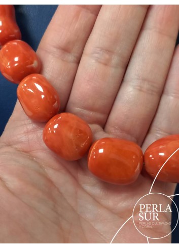 Collar barroco XXL coral japonés