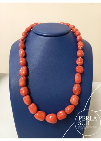 Collar barroco XXL coral japonés