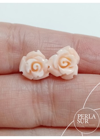 Pareja rosas 10mm Coral Rosa clarito