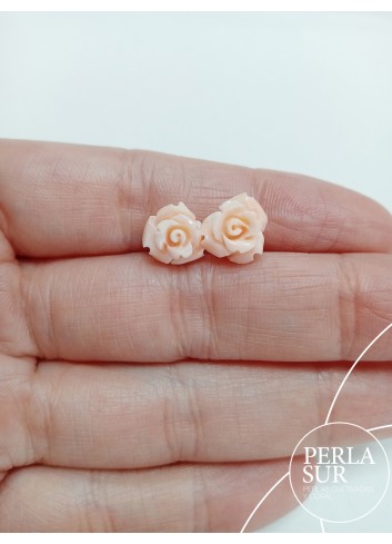 Pareja rosas 10mm Coral Rosa clarito