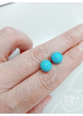 Pareja bola 1/2t 8mm turquesa natural