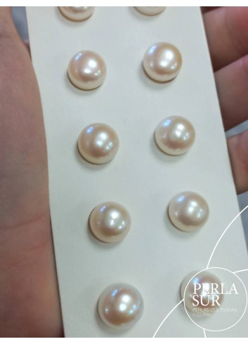 Pareja perla Botón 10'5-11mm 1/2t Color Natural