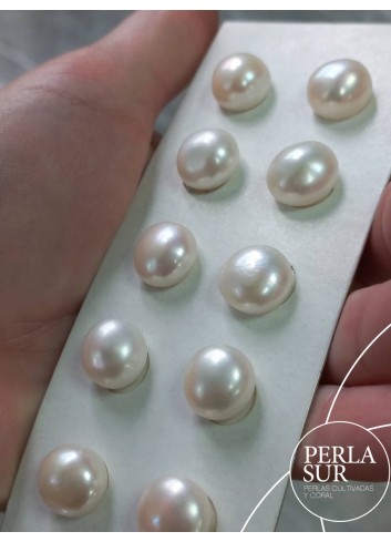 Loose 12-13mm Semibaroque Button pearls