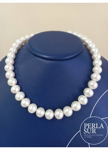 Hilo perla redonda 12-13mm blanca