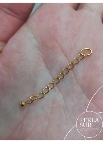 Safety chain goldplated silver 5cm