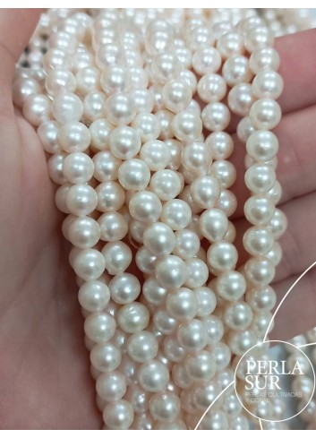 0166225 - Akoya Strand 6-6'5mm round pink pearls