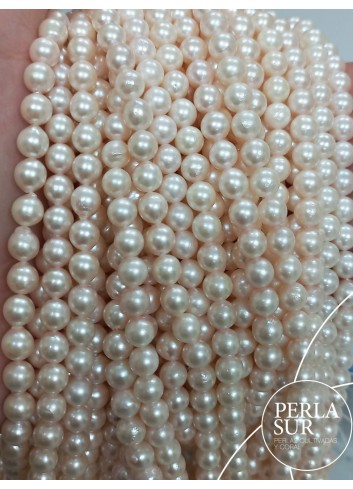 0166225 - Akoya Strand 6-6'5mm round pink pearls