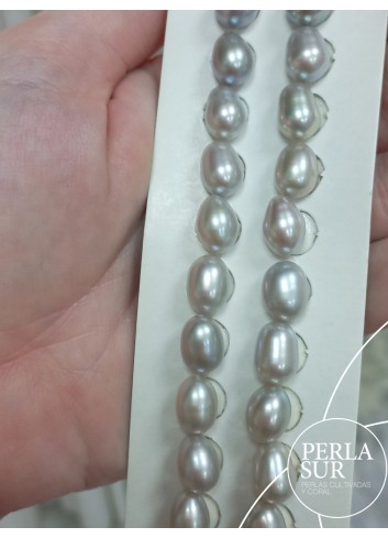 Par 8x11mm Gris 1/2t Oval