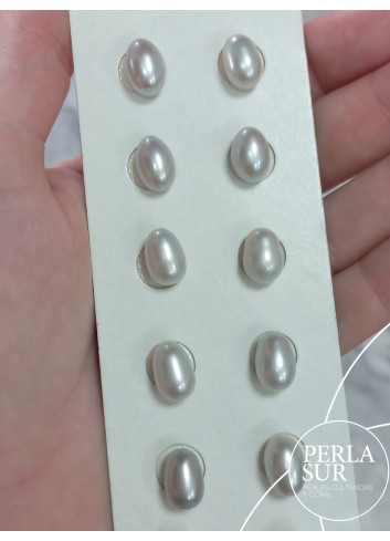 Par 8x12mm Gris 1/2t Oval