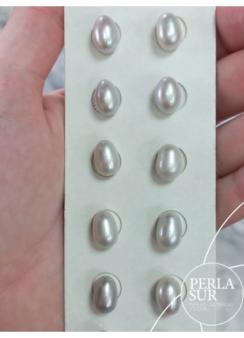 Par 8x12mm Gris 1/2t Oval