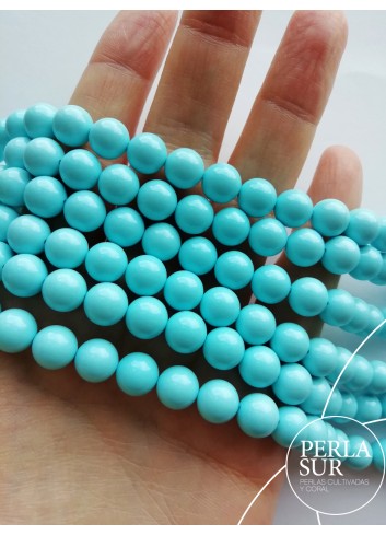 Hilo Bola 7mm Turquesa Reconstituída