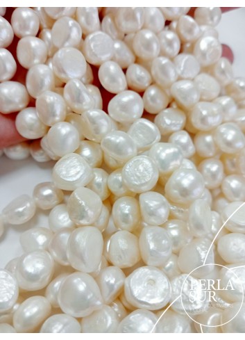 Hilo perla barroca 10-11mm blanca