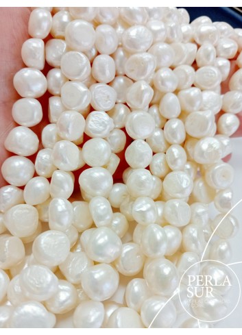 Hilo perla barroca 10-11mm blanca