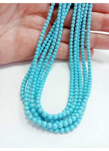 Hilo bola 3mm turquesa reconstituída