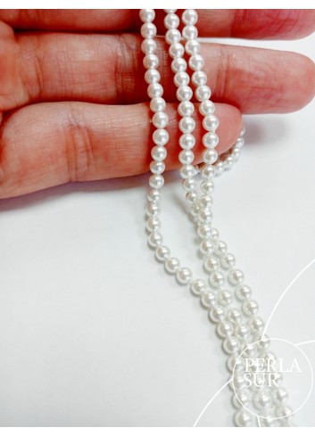 Hilo SHELL esférica 3mm blanca