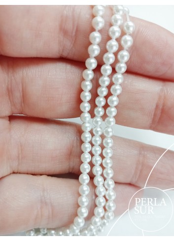 Hilo SHELL esférica 3mm blanca