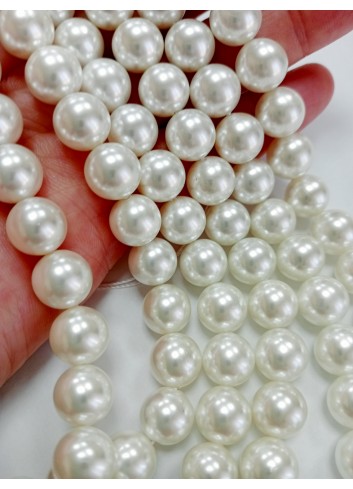 Hilo SHELL esférica 10mm blanca