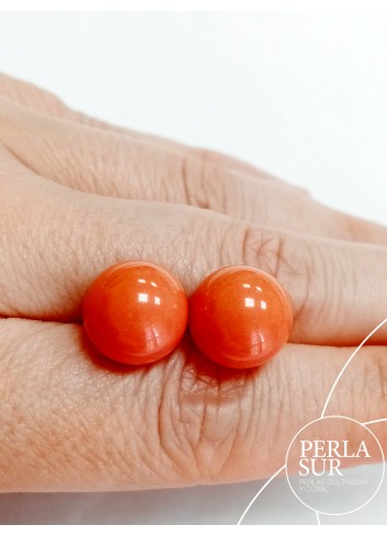 Pareja bola 10mm 1/2t coral sintético (japonés)