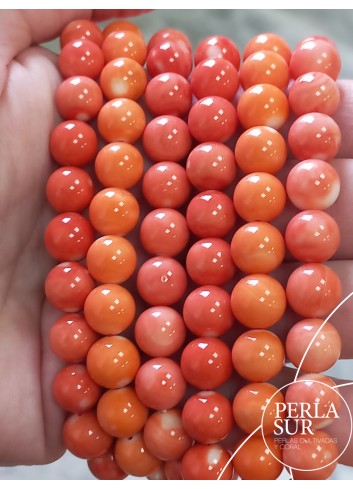 Hilo Bola 8'5-9mm Coral Japonés