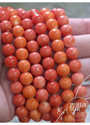 Hilo Bola 8'5-9mm Coral Japonés