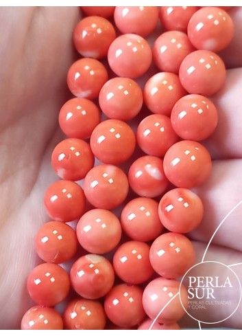 Hilo Bola 8-8'5mm Coral Japonés