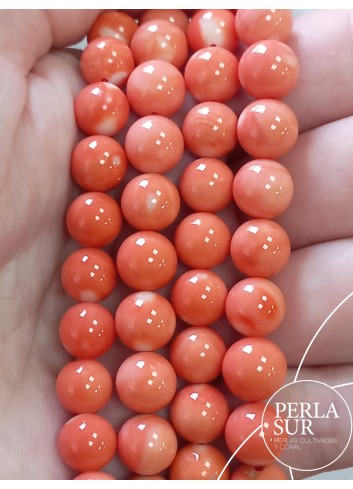 Hilo Bola 8-8'5mm Coral Japonés