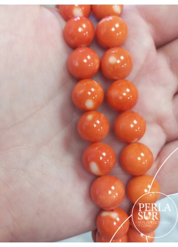 Hilo Bola 10-10'5mm Coral Japonés