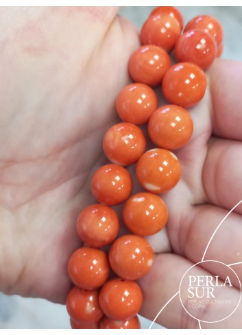 Hilo Bola 10-10'5mm Coral Japonés