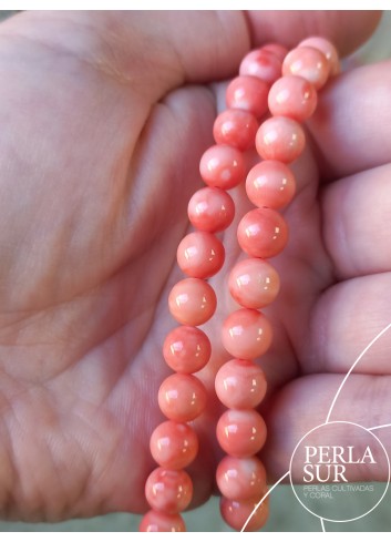 Hilo Bola 7´5-8mm Coral Japonés