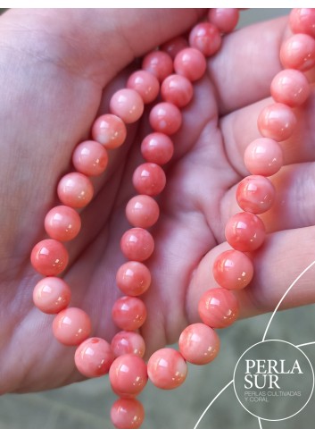 Hilo Bola 7´5-8mm Coral Japonés